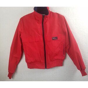 Jacket outerwear Wyoming woolens women's 8 red black woolen lining pocketed